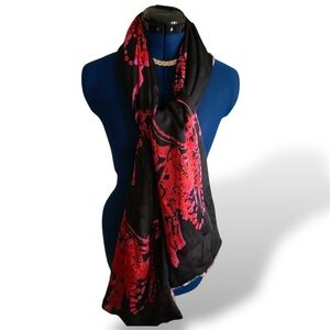 Cynthia Rowley Scarf Chandelier Reversible Burnout Velvet